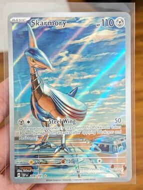 🪽 Skarmory Pokemon Card - Surging Sparks ⚡ Illustration Rare 209/191  🪽